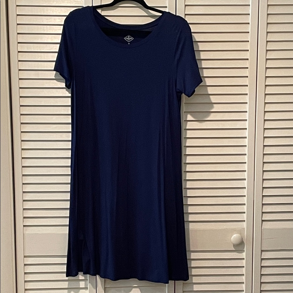 St. John's Bay Navy Short Sleeve Dress